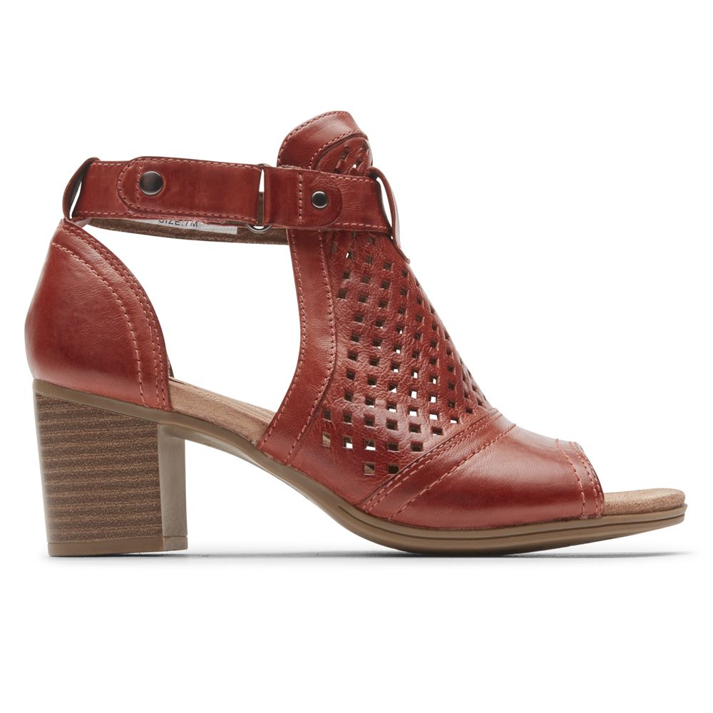 Rockport Cobb Hill Hattie Hi Cuff - Womens Sandals - Russet Red - NZ (MBN-451903)